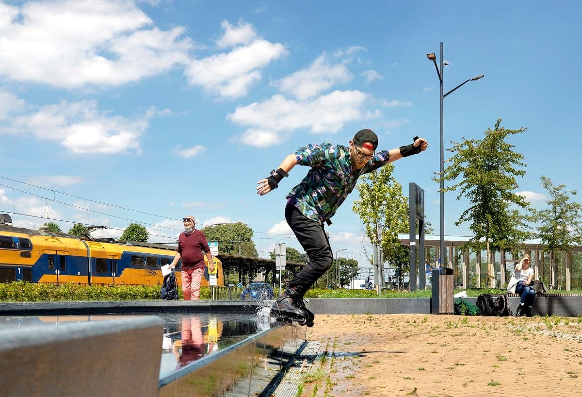 Skater doet een kunstje
